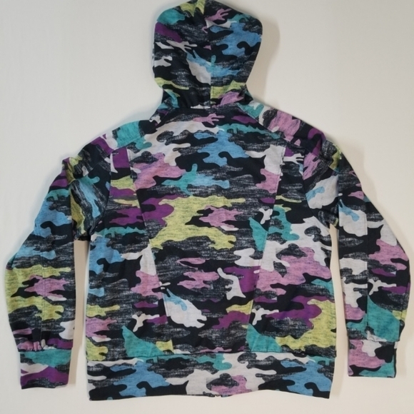 Multi-colored Camouflage Hoodie, Size Large - Picture 6 of 6